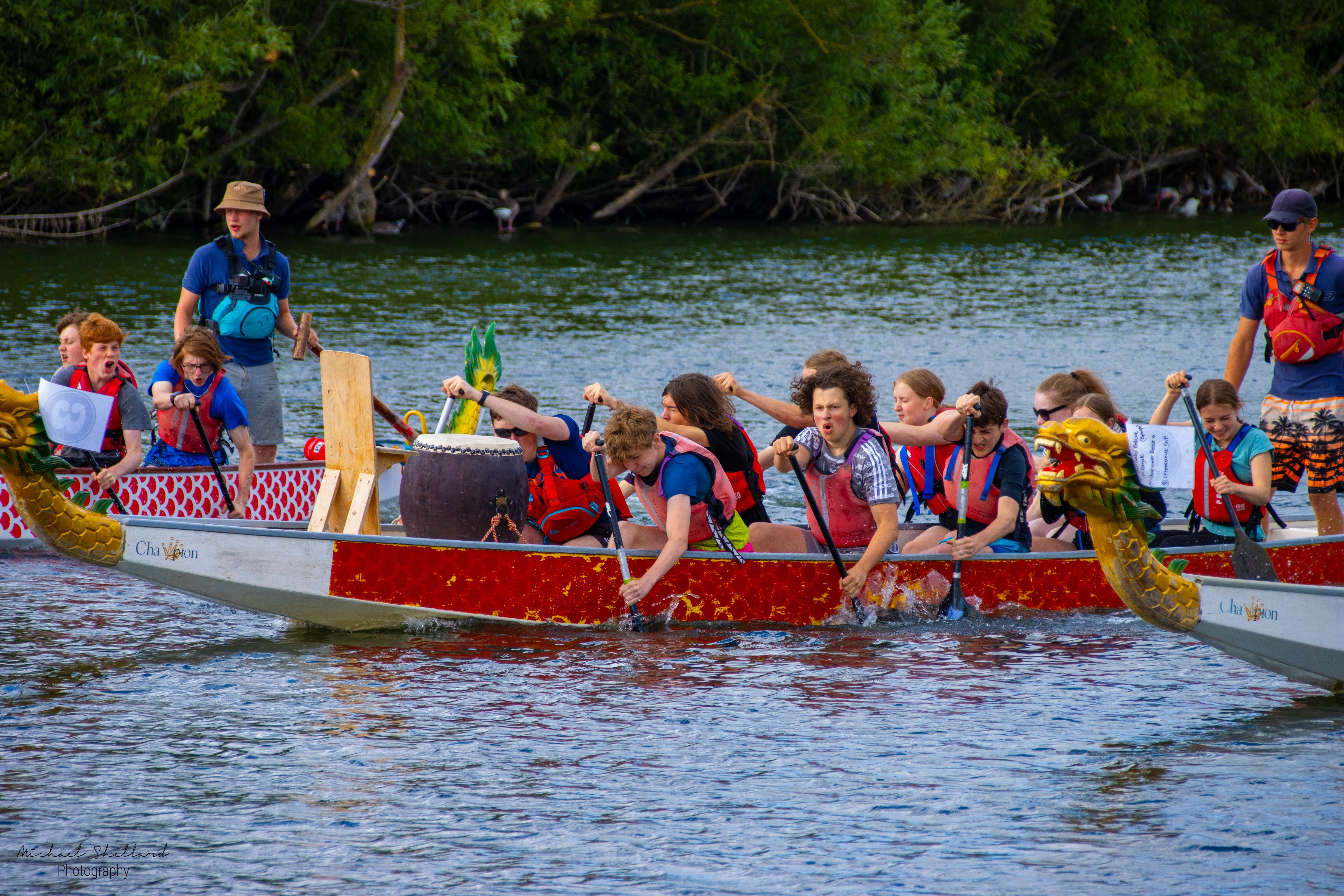 Neptune Sea Scouts dragon boat race in action, Reading